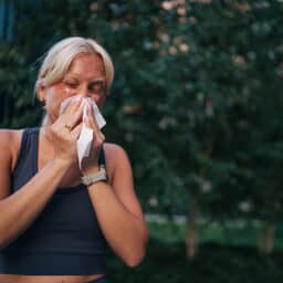 Athlete with allergies